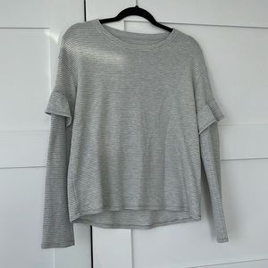 Waffle knit long sleeve shirt
